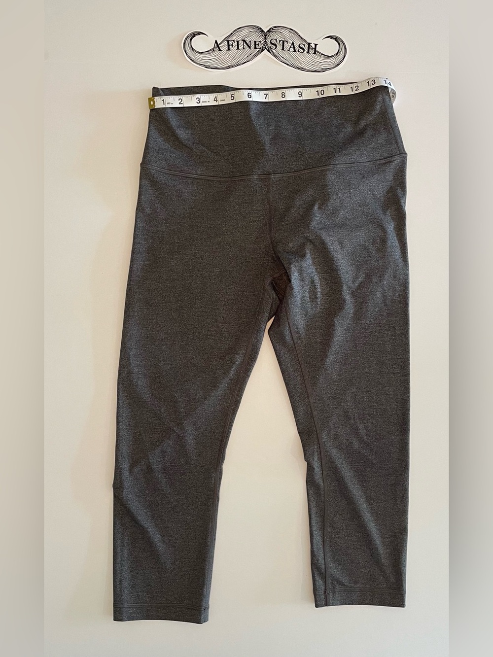 Lululemon Align High-Rise Cropped Leggings Sz 8 Heathered Grey